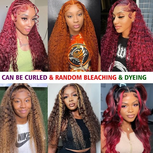 #613 Blonde Curly Human Hair 13x4 Lace Front Wig | Human Hair Wig | Lace Front