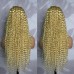 #613 Blonde Curly Human Hair 13x4 Lace Front Wig