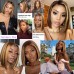 Honey Blonde Highlight #4/27 Straight 13x4 BOB Lace Front Wig
