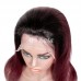 Black Root 1B/99J Ombre Color Straight BOB Lace Front Wig