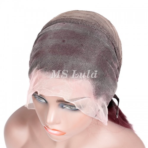 Black Root 1B/99J Ombre Color Straight BOB Lace Front Wig | Human Hair Wig | Lace Front