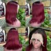 Black Root 1B/99J Ombre Color Straight BOB Lace Front Wig