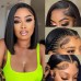 10A Straight 4x4 13x4 Medium Brown Lace Bob Wig