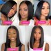 10A Straight 4x4 13x4 Medium Brown Lace Bob Wig