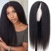 Virgin Human Hair Kinky Straight V Part Wigs