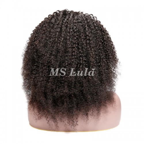 Virgin Human Hair Afro Kinky Curly V Part Wigs | Human Hair Wig | Lace Front