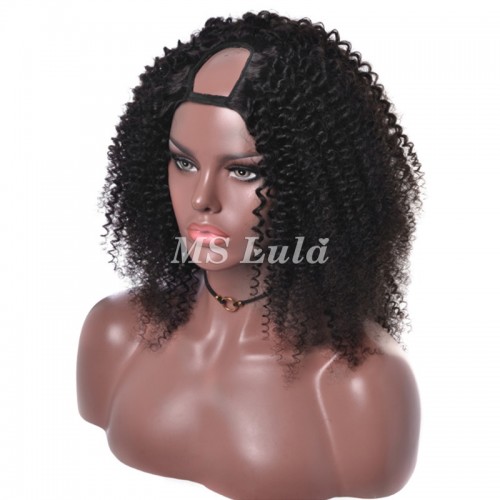 Virgin Human Hair Kinky Curly U Part Wigs | Human Hair Wig | Lace Front