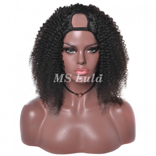 Virgin Human Hair Kinky Curly U Part Wigs | Human Hair Wig | Lace Front