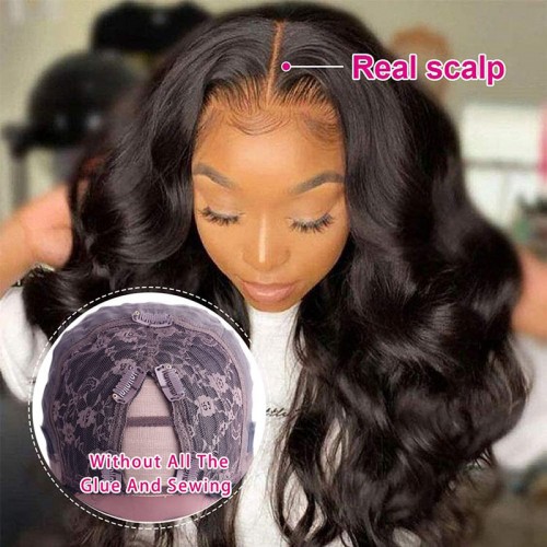Virgin Human Hair Body Wave V Part Wigs | Human Hair Wig | Lace Front