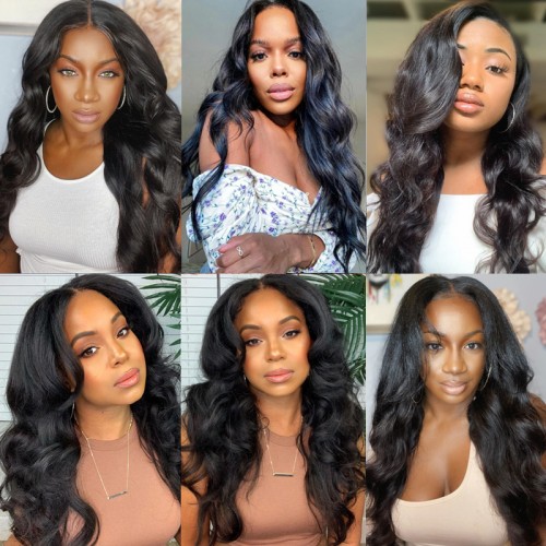 Virgin Human Hair Body Wave V Part Wigs | Human Hair Wig | Lace Front
