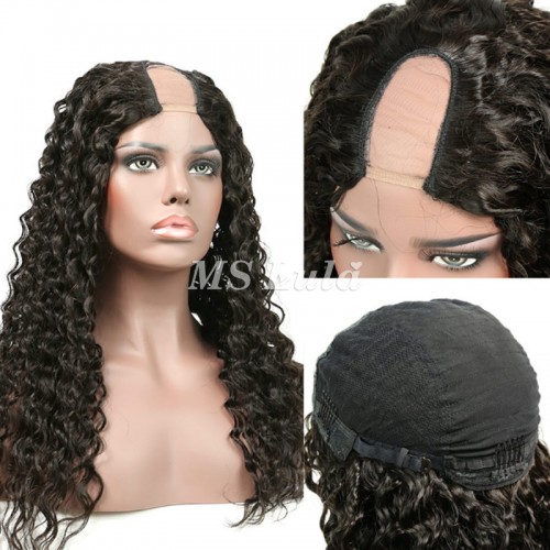 Virgin Human Hair Deep Wave U Part Wigs | Human Hair Wig | Lace Front