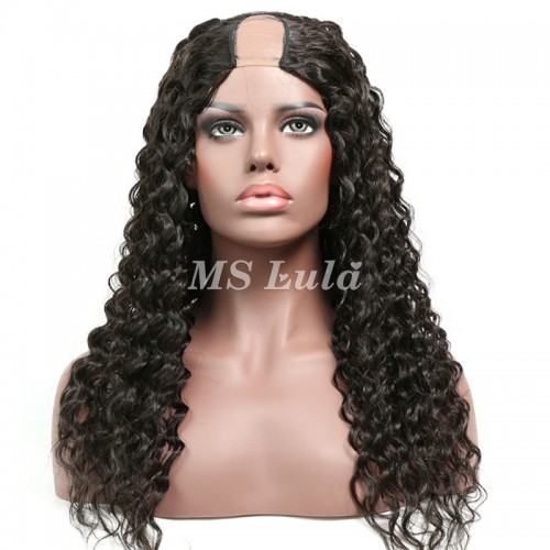 Virgin Human Hair Deep Wave U Part Wigs | Human Hair Wig | Lace Front