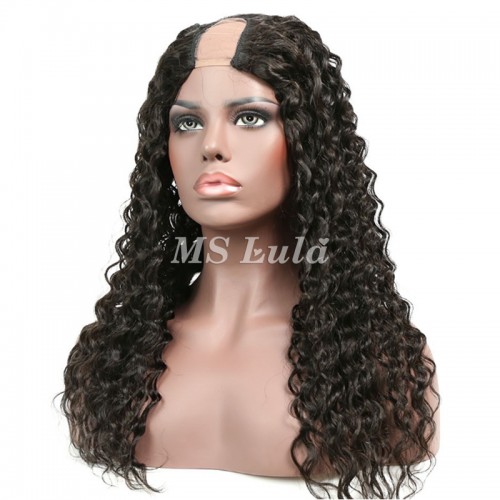Virgin Human Hair Deep Wave U Part Wigs | Human Hair Wig | Lace Front