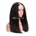 Virgin Human Hair Kinky Straight U Part Wigs