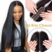 2x6 Virgin Hair Straight HD/Transparent Lace Closure