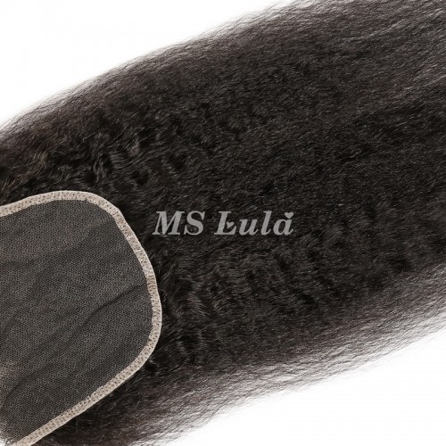 Virgin Kinky Straight Hair Bundles With 5x5 Transparent/HD Lace Closure | Human Hair Wig | Lace Front