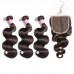 Virgin Body Wave Hair Bundles With 5x5 Transparent/HD Lace Closure