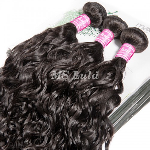 Virgin Water Wave Hair Bundles With 5x5 Transparent/HD Lace Closure | Human Hair Wig | Lace Front