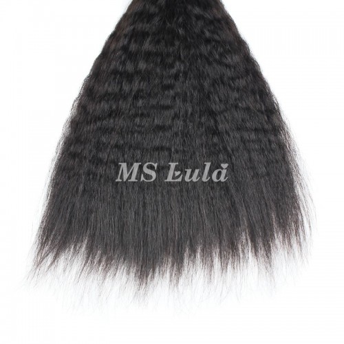 Virgin Kinky Straight Hair Bundles With 5x5 Transparent/HD Lace Closure | Human Hair Wig | Lace Front