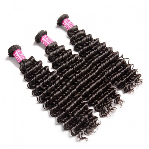 Virgin Deep Wave Hair Bundles With 6x6 Transparent/HD Lace Closure | Human Hair Wig | Lace Front
