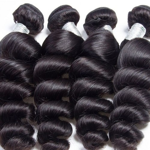 Virgin Loose Wave Hair Bundles With 5X5 Transparent/HD Lace Closure | Human Hair Wig | Lace Front