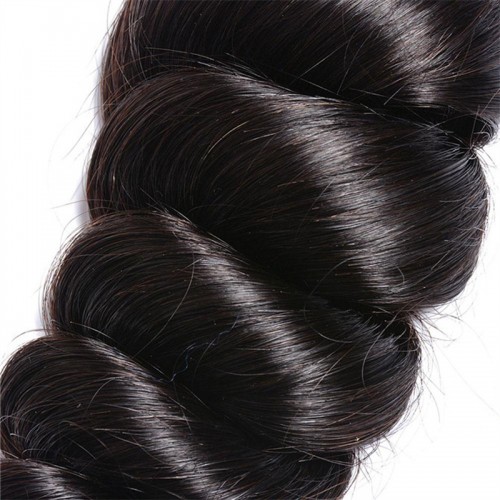 Virgin Loose Wave Hair Bundles With 5X5 Transparent/HD Lace Closure | Human Hair Wig | Lace Front