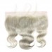 Silver Grey Virgin Hair Body Wave 13X4 Lace Frontal