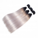 Virgin Hair Natural Straight Ombre Dark Roots Grey Hair Bundles