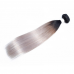Virgin Hair Natural Straight Ombre Dark Roots Grey Hair Bundles