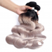 Virgin Hair Body Wave Ombre Dark Roots Grey Hair Bundles