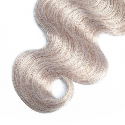 Virgin Hair Body Wave Ombre Dark Roots Grey Hair Bundles | Human Hair Wig | Lace Front