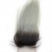Black Root Green Grey Natural Straight Virgin Hair Bundles With 4x4 Closure
