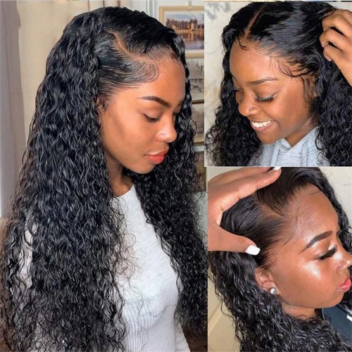 Human Hair Transparent Water Wave 13x4 13x6 Transparent Lace Front Wigs | Human Hair Wig | Lace Front