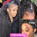 13x6 HD Lace Human Hair Kinky Curly Lace Front Wigs