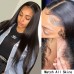 Virgin Human Hair Transparent 13x6 Straight Lace Front Wigs