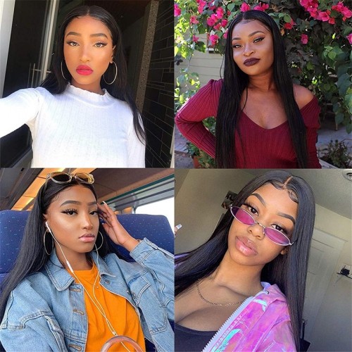 Virgin Human Hair Straight 13x4 13x6 Transparent Lace Front Wigs | Human Hair Wig | Lace Front