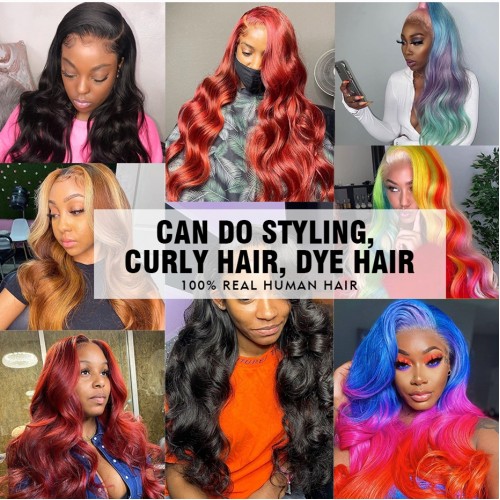 Virgin Human Hair Body Wave 13x4 13x6 Transparent Lace Front Wigs | Human Hair Wig | Lace Front