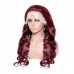 Burgundy Color #99j Human Hair Body Wave 13X4 Lace Front Wigs