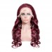 Burgundy Color #99j Human Hair Body Wave 13X4 Lace Front Wigs