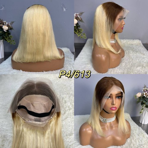 13x4 Straight Hair Colored BOB Lace Front Wig | Human Hair Wig | Lace Front