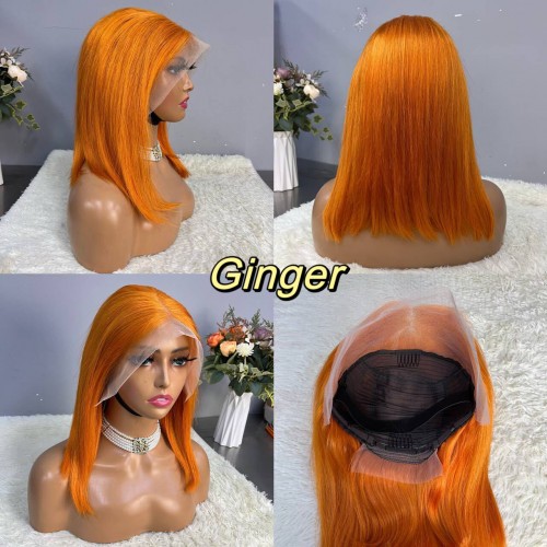 13x4 Straight Hair Colored BOB Lace Front Wig | Human Hair Wig | Lace Front