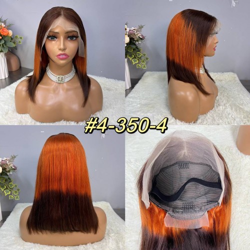 13x4 Straight Hair Colored BOB Lace Front Wig | Human Hair Wig | Lace Front