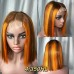 2x6 Colored Straight BOB Lace Closure Wig Double Drawn Virgin Human Hair Wig