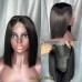 2x6 Colored Straight BOB Lace Closure Wig Double Drawn Virgin Human Hair Wig