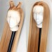 #27 Honey Blonde Human Hair Straight Transparent Lace 13x4 Full Frontal Wig