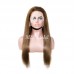 #4 Color Human Hair Straight Transparent 13x4 Full Lace Frontal Wig