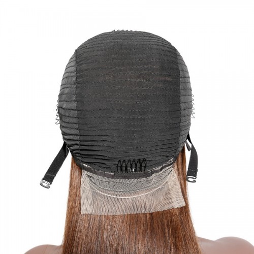 #4/#6 Straight Transparent Lace 13x4 Full Frontal Human Hair Wig | Human Hair Wig | Lace Front