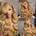 #27 Honey Blonde Body Wave Transparent Lace 13x4 Full Frontal Human Hair Wig