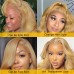 #27 Honey Blonde Body Wave Transparent Lace 13x4 Full Frontal Human Hair Wig