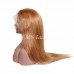 #8 Color Human Hair Straight Transparent Lace 13x4 Full Frontal Wig